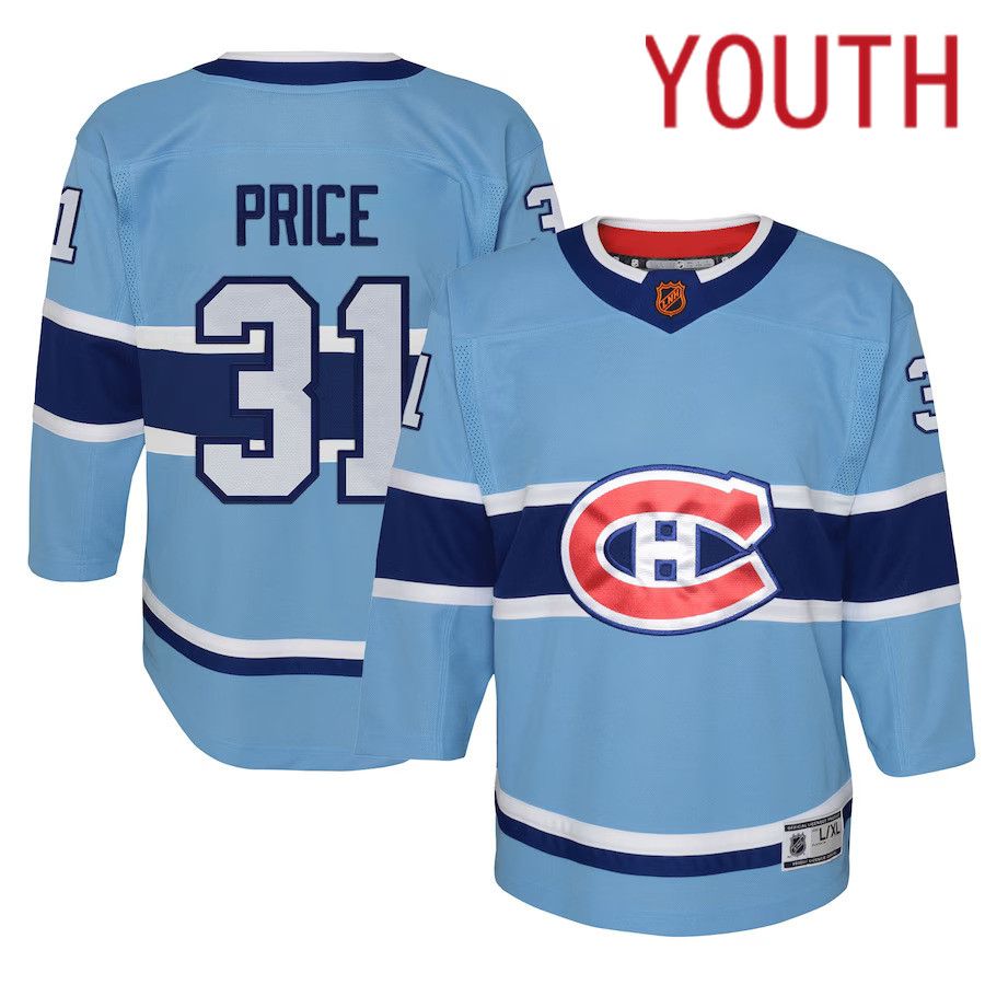 Youth Montreal Canadiens #31 Carey Price Light Blue Special Edition Premier Player NHL Jersey